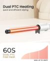 1 1/4 Inch Extra Long Barrel Curling Wand, Ceramic Tourmaline Curling Wand Professional Dual Voltage with Adjustable Temperature. 