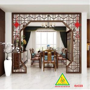 Vách ngăn cổng vách ngăn phòng khách vách ngăn phòng khách hiện đại 4VC03 - Nội thất lắp ráp Viễn Đông Adv