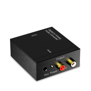 Konverter Audio Digital ke Analog Toslink Koaksial Optik ke RCA untuk TV LED Bluray Plus Kable