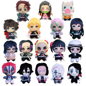 15cm Japan Anime Demon Slayer Tomioka Giyu Kamado Tanjirou Kamado Nezuko Agatsuma Zenitsu Plush Toys Doll Peluche Girl Gift