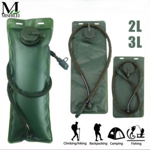 Mishilei 1.5L 2L 3L Water Bladder for Hiking PEVA BPA-Free Leak-Proof Lightweight Water Reservoir for Outdoor Camping