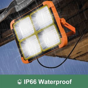SANX 300W Solar Flood Light LED 4 Light Modes Rechargeable Waterproof Spotlight Searchlight Outdoor Work Light