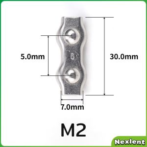 Nexlent Stainless Steel Wire Clip Wire Rope Clamp Double Clamp Cable Clip M2 M3 M4