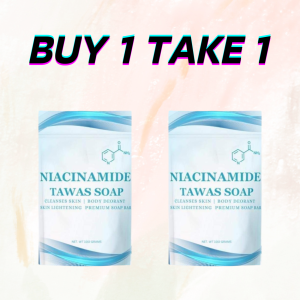 【BUY 1 TAKE 1】NIACINAMIDE TAWAS SOAP 100g WITH FREE MESH Skin Lightening Cleanses Skin