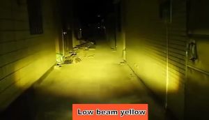 2pcs Motorcycle Spotlight Projector Dual Color mini LED Headlight with switch yellow white Driving lamp Universal ATV Scooter Driving for Trucks SUV ATV cars