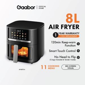 in stock-hot saleGaabor 8L Large Capacity Air Fryer Non-Stick Coating Smart Touch Control Air Fryer AF-80T01A