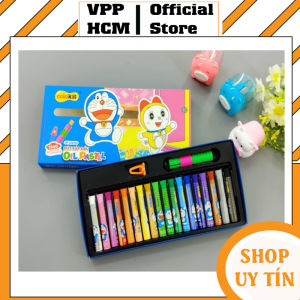 Hộp 18 màu Bút sáp dầu học sinh OP-C08/DO màu Pastel Thiên Long Colokit Doraemon