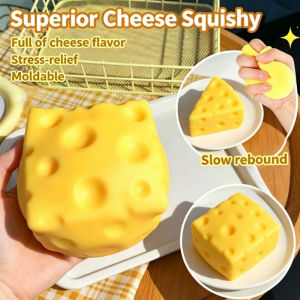 Extra Large Cheese Squishy Toy Slow Rebound Stress Relief Sensory Toys Cartoon Cheese Ball Toys