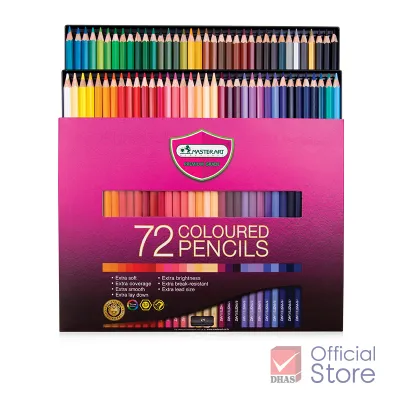 Master Art สีไม้ ดินสอสีไม้ แท่งยาว 72 สี รุ่นใหม่ เฉดสีครบจุใจ - จำนวน 1 กล่อง