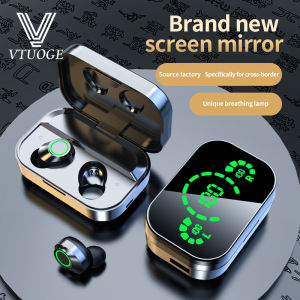 VTUOGE Original bluetooth headset wireless with mic TWS Headphone Touch Control HD Stereo Earbuds Sports earphones in-Ear IPX7 Waterproof earpod 500mAh Charging Box For Android phone