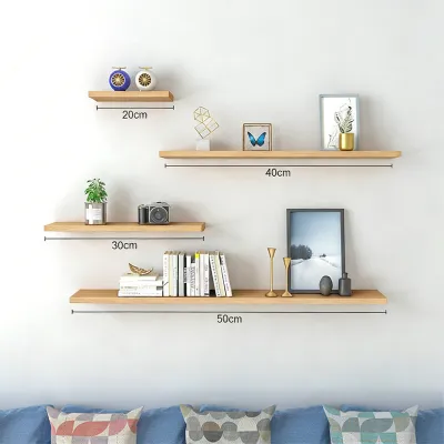 HOMEBLOOM-3 in 1 Floating Shelf Set Vintage Wood and Black Metal Wall-Mounted Storage Industrial Style with Wire Mesh Baskets