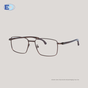 EO Adapt Morrie Rectangle Metal and Plastic Full Rim Multicoated Tri Fold Eyeglasses for Men & Women