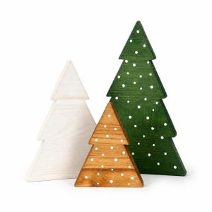 HETU070703. Multicolor Christmas Desktop Ornament Wood Xmas Tree Holiday Home Ornament Elegant Photo Props Scene Decorative Ornaments Christmas Decoration