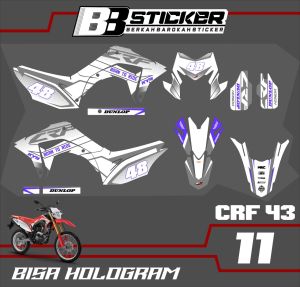 STICKER PREMIUM Setiker Decal CRF 150 L minimalis Fullbody-Dekal CRF 150 L Motor Trail Crf 43