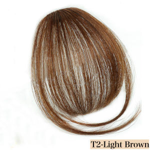 Elitrend Women 100% Hand Made Human Hair Wispy Bangs Real Human Hair Thin Air Bangs Hair Wig Hair Pieces  Wigs with Clip in Hair Extensions