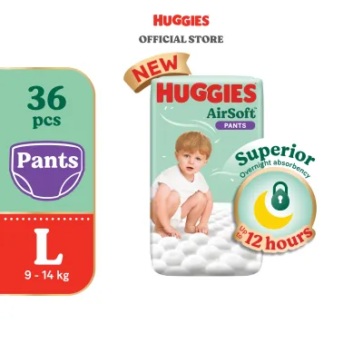 Huggies AirSoft Pants Large - 36 pcs