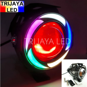 Lampu LED Tembak Sorot U7 5 Ring Transformers RAINBOW CREE Angel Demon Eye AE DE Motor Pelangi Angle