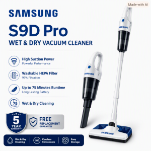 SAMSUNG Cordless Vacuum Cleaner Wet and Dry Mop Vacuum 2In1 Mopping Vacuum Handheld Spin Mop Water Sprayer Vacuum Light Weight Vacuum HEPA Filter