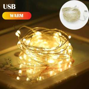 10M 5M 3M 2M 1M Led strip lights for room fairy lights decoration for room Waterproof Free Button Battery/USB plug/AA Battery operated