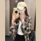 ZD Plaid Shirt Jacket for Women, Spring and Autumn New Style, Summer Thin Long Sleeve Top, Sun Protection Shirt. 