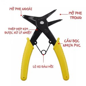 Kềm Mở Phe Trong Và Phe Ngoài Đa Năng 2 Trong 1 Cán Bọc Nhựa Lò Xo Tạo Lực Bấm Đàn Hồi Chuyên Dùng Sửa Chữa Ô Tô Xe Máy