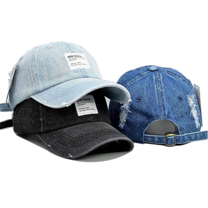 1pc Stylish Adjustable Trucker Hat Men Retro Washed Denim Look Hip