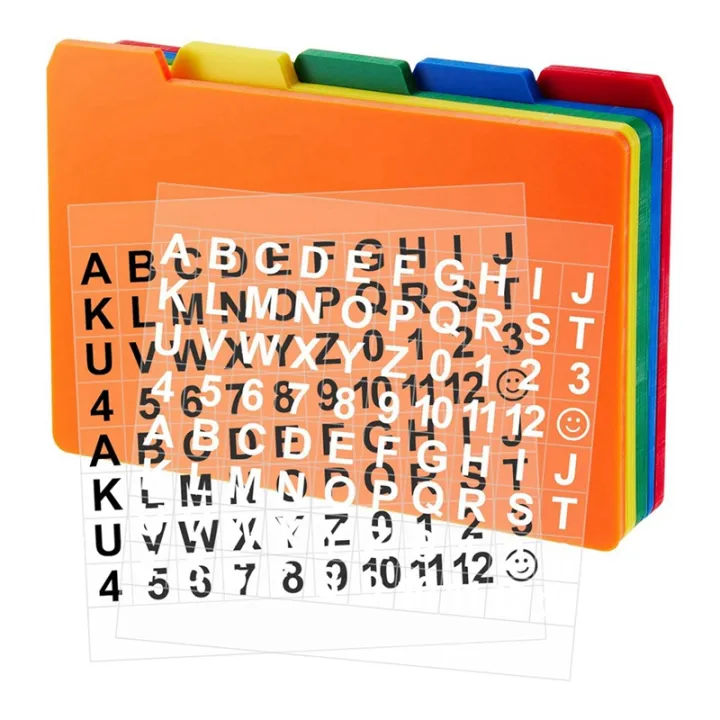 Sticker Injex 50 PCS Index Card Guide Set Alphabet Sticker Index Card Dividers Self ...
