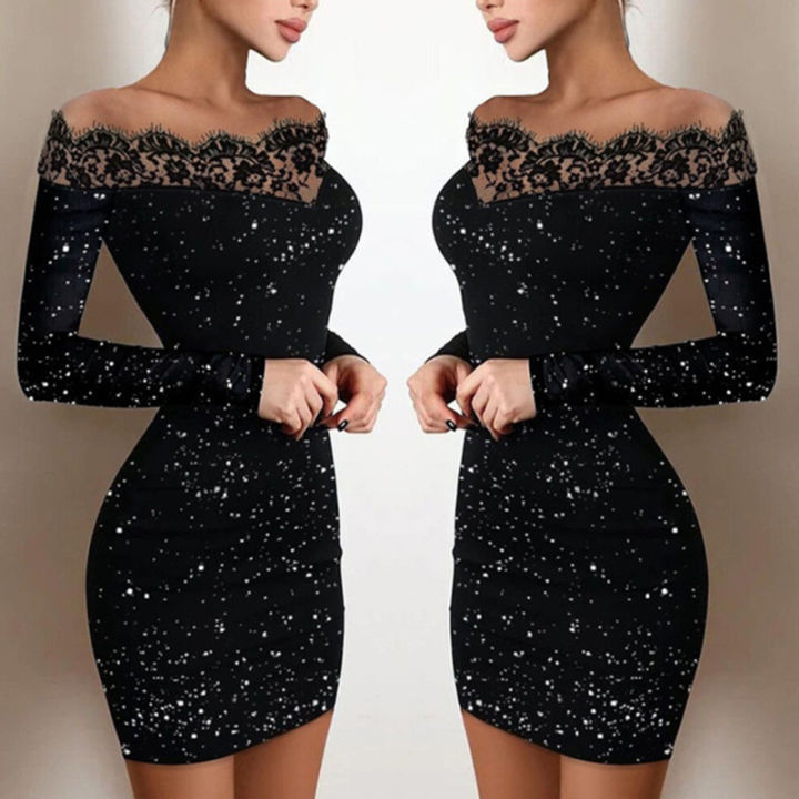 Shape Black Contrast Long Sleeve Bodycon Dress  Long sleeve bodycon, Long  sleeve bodycon dress, Dress clothes for women