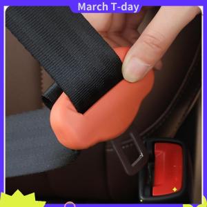 March 1ชิ้นยางกันรอยขีดข่วนที่นั่งในรถยนต์หัวเข็มขัดป้องกันคลิปป้องกันปลอกป้องกันสากลสำหรับ SUV Sedan