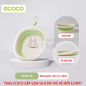 Thau ECOCO gấp gọn silicon cảm biến nhiệt độ thế hệ mới tiết kiệm không gian Chậu rửa mặt thông minh mang đi du lịch