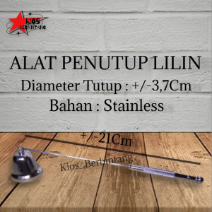 Alat Penutup Lilin Alat Pemadam Api Pada Lilin Warna Silver 1 Pcs
