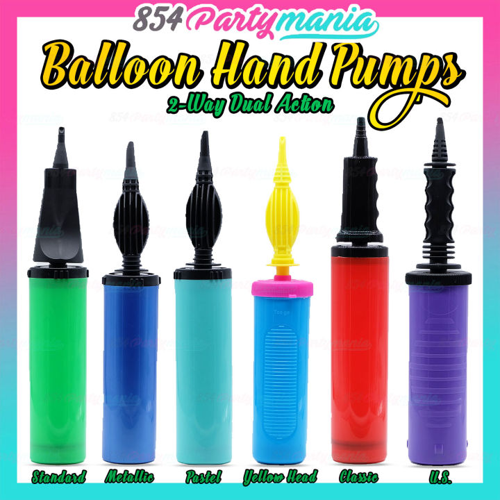 Hand Held Air Inflator Double Action Balloon Pump Manual Heavy Duty Air Pump Birthday Party 7135