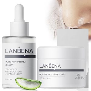 LANBENA 3.0 Bamboo Charcoal Nose Pore Strips Blackhead Remover Mask 60pcs    Stubborn Blackhead Remove Peel off Mask for Nose/Face Whiteheads Oil Cleanser Nose Purifying 30g/1.05oz