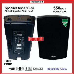 Speaker Aktif-Pasif MPV 15 inch 15 in 1 pasang/ 2 unit MICBluetooth