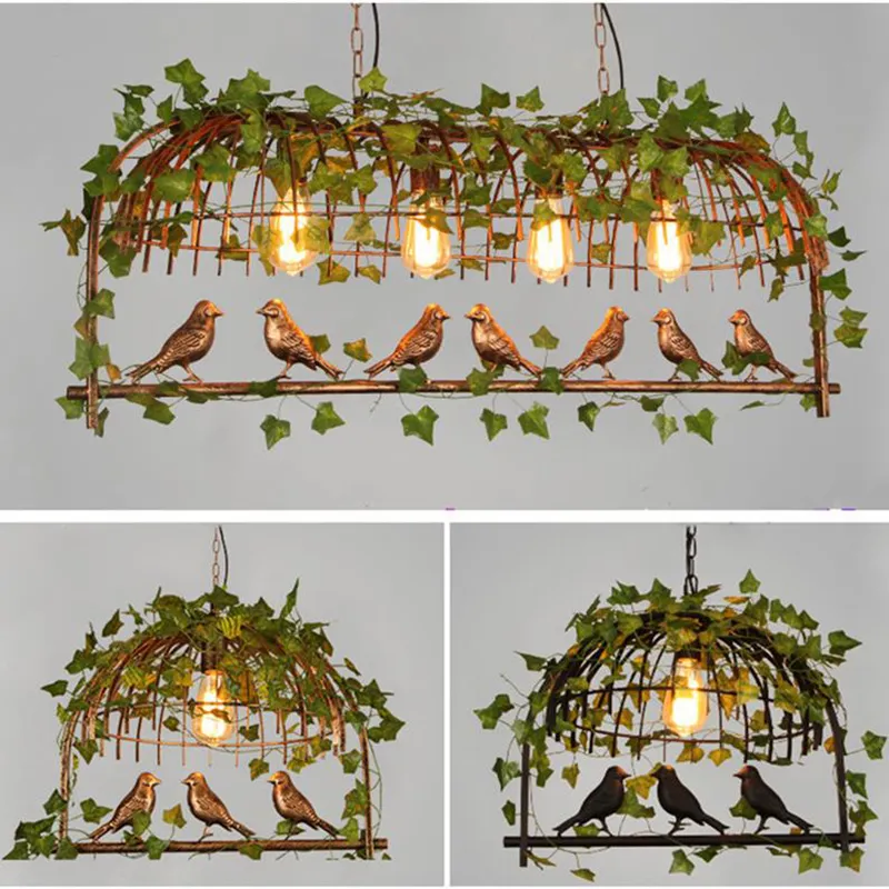 Vintage pendant lights Bird cage lights for restaurant bar bird