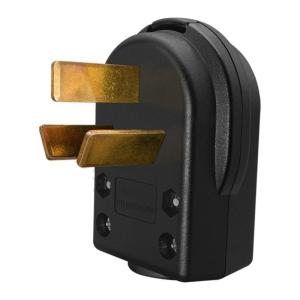 Powerful 50A NEMA 10 50P Plug PD1050PA Industrial Use Gold Plated Contacts PA66 Durability Housing