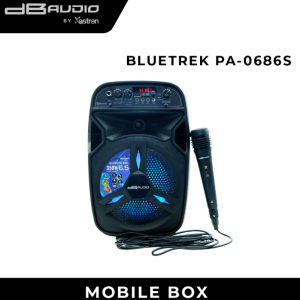 DBAudio Bluetrek 6.5 inches Woofer 350 watts Speaker Output Bluetooth FM Radio LED Light w Free Mic