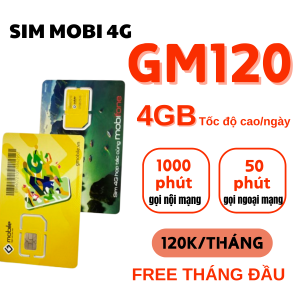 Sim Gmobile Mobifone Miễn Phí Data Tốc Độ Cao Kèm Nghe Gọi Gia Hạn 35k/tháng Tặng 1 Tháng Đầu GM35 GM68 GM86 GM120 GM200 | FREESHIP - CHƯA KÍCH HOẠT