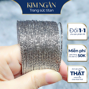 [KHÔNG KHOÁ ] ximen Titan kim cương - BỀN MÀU TRỌN ĐỜI - 13 ly khộng hoen  gỉ  trang sức titan Kim Ngân