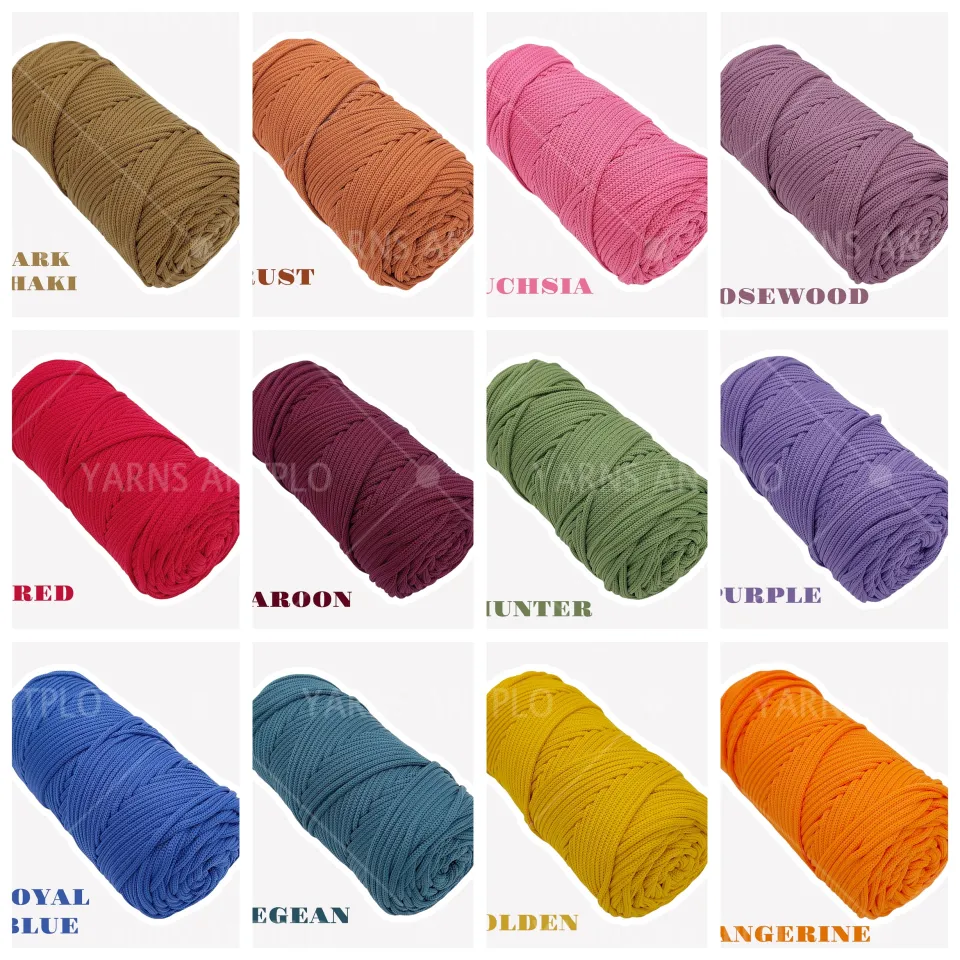 3MM POLYESTER BRAIDED MACRAME CORD ROPE 300G FOR CROCHETING BAG & OTHER DIY  CRAFTS