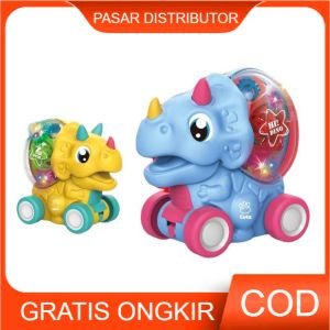 Mainan Anak INERTIAL GEAR DINOSAUR MH168-156 Dino Lampu Dino Jalan Mainan Anak Perempuan - Mainan Anak Laki Laki