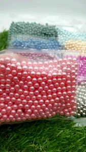 MUTIARA TINDIK MUTIARA PRESS PAKU WARNA KUALITAS BAGUS DAN KILAU GRADE AA UKURAN 6MM PER 50 GRAM