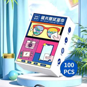 100 Pcs Disposable Remove Dust Wiping Pap Tissue Screen Remove Dust Eyeglasses Lens Cleaning Cloth
