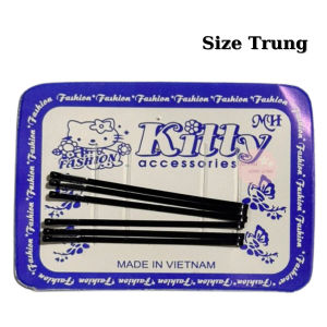 Set 5 vĩ kẹp tăm màu đen kẹp tóc tạo nhiều phong cách nhiều kích thước