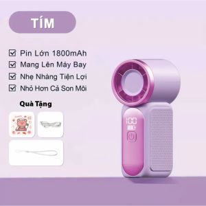 Quạt cầm tay S1 Mini tốc độ cao pin 1800mAh làm mát nhanh 100 mức gió quạt tích điện S1 Mini Thiết Kế Đẹp Nhiều Mẫu