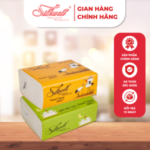 Giấy ăn gói Sếu Silkwell 100 tờ 3 lớp rút lụa cao cấp mềm mịn dai không chất tẩy trắng