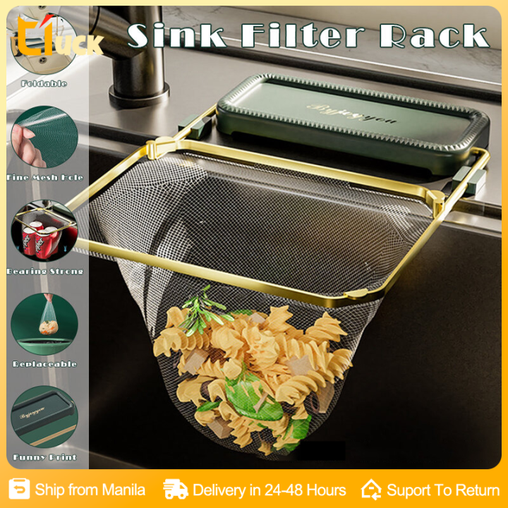 Kitchen Sink Strainer Rack Filter Garbage Shelves Anti-Clogged Garbage ...