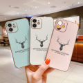 Hontinga เคสโทรศัพท์ OPPO,เคสสำหรับ OPPO Reno 2F Reno2F Reno 2Z ลายการ์ตูนกวางเรนเดียร์หรูหราชุบโครเมี่ยม TPU เนื้อนิ่มเคสโทรศัพท์แบบเต็มฝาปิดกล้องเคสยางกันเด็กชาย. 