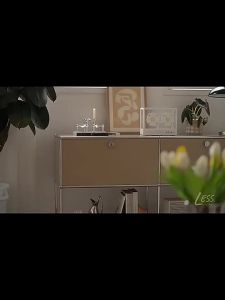 Modern Cabinet Multiple Layers Bedside Table Stainless Steel Storage Cupboards for Books Documents Minimalist Shelves