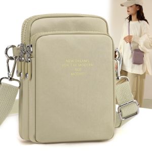OXTRWZ Korean Style Nylon Shoulder Bag Multi-layer Square Canvas Crossbody Bag Portable All-match Messenger Bags Men